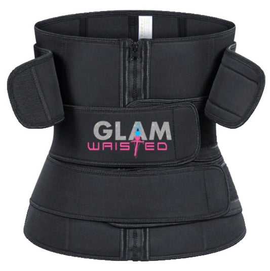 Glam Waisted 3 strap Zip Waist Trainer