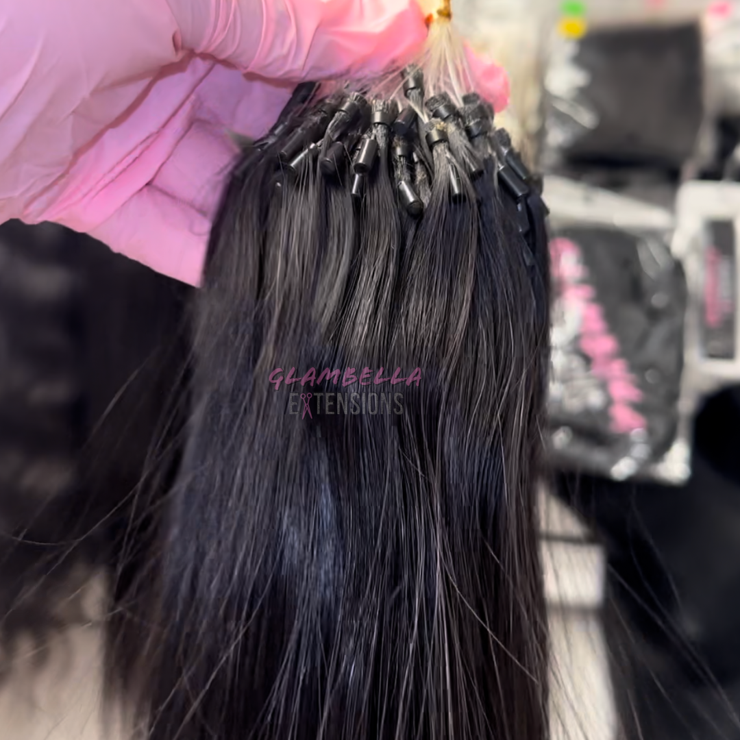 hair extensions with microlink pre-attached beads, Cleveland micro links, microlink, micro links,