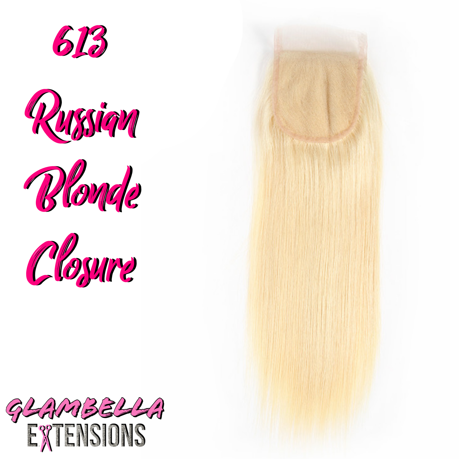 613 Russian Blonde 4X4 Lace Closures - Glambella Shop